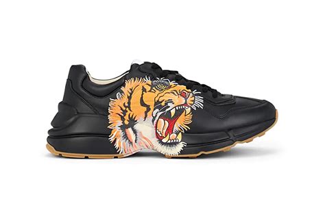 gucci high top tiger sneakers|gucci rhyton tiger print.